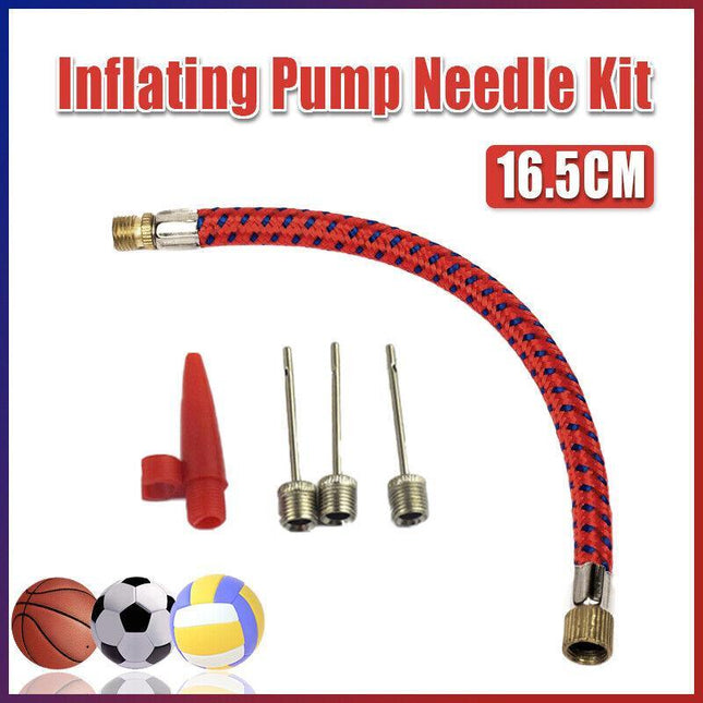 5 PCS Inflating Pump Needles Set With Hose & Nozzle Inflates For Athletic Balls - Aimall