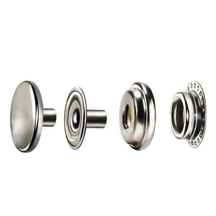 120PCS 15MM Stainless Steel Snap Fasteners Press Studs Cap Button Boat Marine AU - Aimall