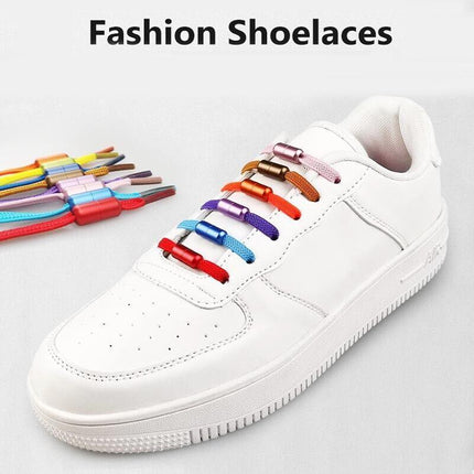 No Tie Locked Elastic Shoelace Shoe Lace Lazy Laces Sports Sneakers Kids Adults - Aimall