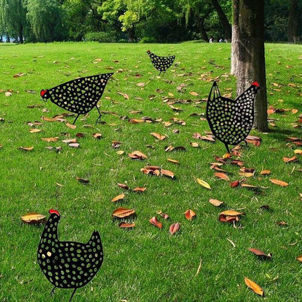 Garden Ornaments Chicken Yard Art Garden Backyard Lawn Decor Gift Easter Deco AU - Aimall