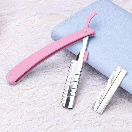 Stainless Steel Manual Shaving Blade Holder Folding Shaving Knife Rack For Salon - Aimall