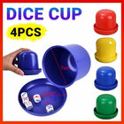 4x KTV Bar Party Dice Cup Drinking Board Game Gambling Dice Box 10mm d6*5 Table - Aimall