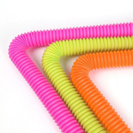 6PCS Fidget Pop Tube Pip Sensory Stress Game Relief Toys Kids Tools Adults Chain - Aimall