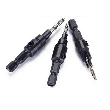 4PCS Screw Countersink Bit Set Pilot Holre Drill Plastic Metal Wood Hex Shank AU - Aimall