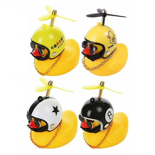 Rubber Duck Toy Car Ornaments Yellow Duck Dashboard Decorations With Helmet Jl Aimall