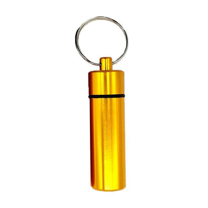 Aluminum Pill Box Case Bottle Cache Drug Holder Keychain Container Waterproof - Aimall