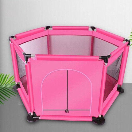 130CM Baby Playpen Child Play Mat Interactive Safety Gate Slide Fence Game Set - Aimall