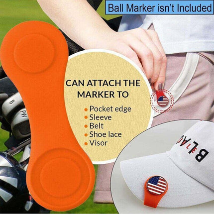 1Pc Silicone Golf Hat Clip Ball Marker Holder with Strong Magnetic DIY - Aimall