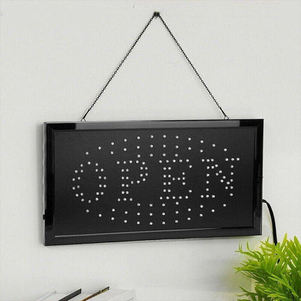 SUPER BRIGHT OPEN LED NEON SIGN LIGHT Plate for Shop Restaurant BAR 48X25CM 240V - Aimall