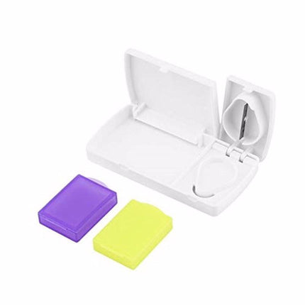 Pill Cutter Box Grinder Medicine Box Tablet Crusher Pill Splitter Storage Case - Aimall