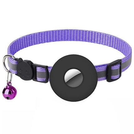 Adjustable Cat Collar Reflective Small Pet Cat Collar Strap for Apple Air Tag AU - Aimall