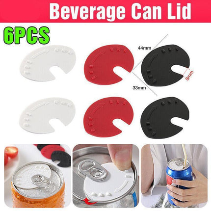 6PCS Beverage Can Lid Cap Soda Soft Drink Snaps Tops Cover Lock Sealer Protector - Aimall