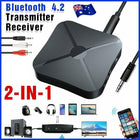 2in1 Wireless Bluetooth Audio Transmitter & Receiver HIFI Car Adapter RCA AUX-in - Aimall