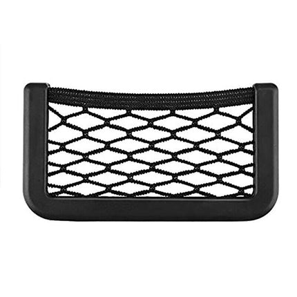 2x Medium Car Mesh Storage Holder Adhesive Net Pocket Phone Bag Card Black Truck - Aimall