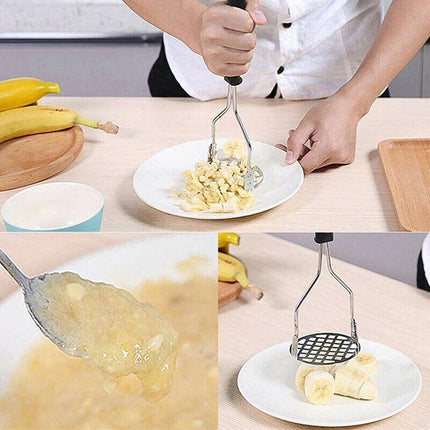 Kitchen Potato Masher Stainless Steel Vegetable Fruit Potatoe Press Crusher Tool - Aimall