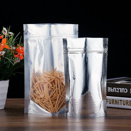 Clear Aluminum Foil Mylar Stand Up Retail Bags Zip Lock Pouches Pouch Packaging - Aimall