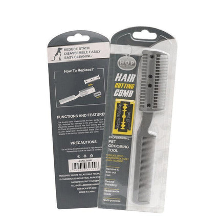 2 Sided Razor Clipper Comb Pet Hair Trimmer Grooming Cutter Dogs Cats Puppy AU - Aimall