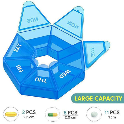 2PCS 7Day Pill Box Medicine Storage Tablet Container Case Organizer Dispenser AU - Aimall