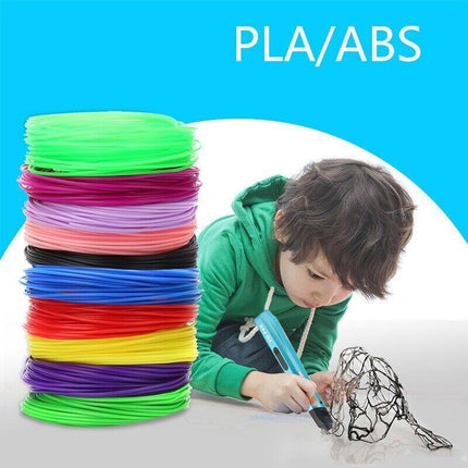 100M 10 Colours 3D Pen Filament PLA 1.75mm Plastic Rubber Printing Filaments - Aimall