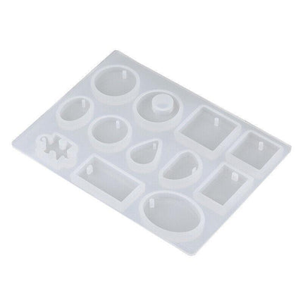 12 Silicone Mould Pendant Jewelry Making Necklace Mold Craft DIY Resin Supplies - Aimall