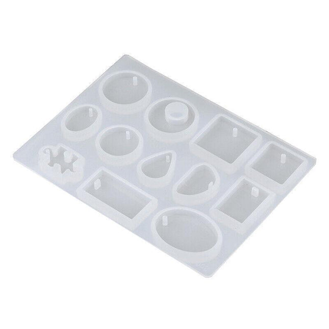 12 Silicone Mould Pendant Jewelry Making Necklace Mold Craft DIY Resin Supplies - Aimall
