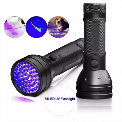UV Torch Ultra Violet Flashlight Blacklight Light Lamp 51 LED 395 nM Aluminum AU - Aimall