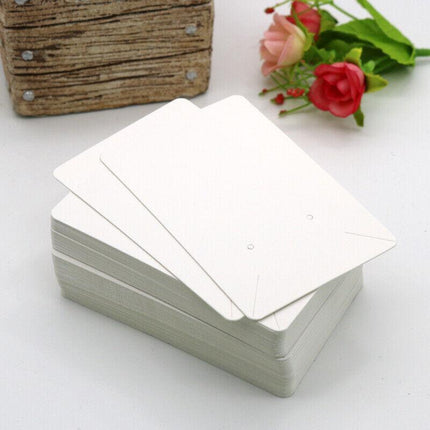 40PCS Jewellery Cardboard Display Cards Necklace Stud Earring Paper Holder 6*9CM - Aimall