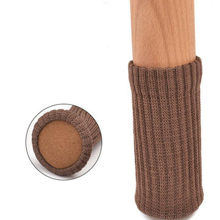 24PCS Knitted Table Chair Leg Socks Sleeve Floor Protector Furniture Feet Covers - Aimall