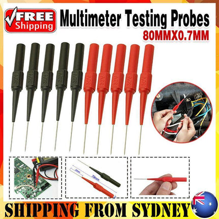4* Multimeter Testing Lead Fluke Extention Back Probes Sharp Needles Micro Pins - Aimall