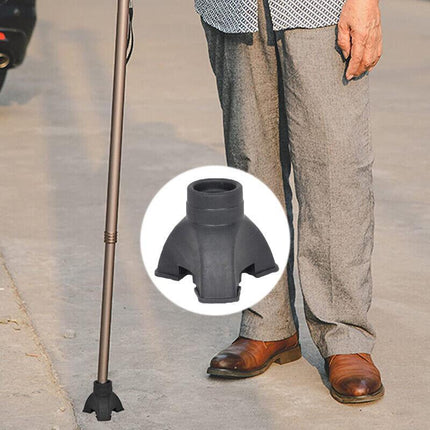 Self Standing Walking Stick End Tripod Cane Tip Rubber Non-Slip End Bottom Nice - Aimall