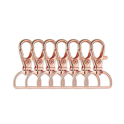 10x 20MM Lobster Clasp Swivel Trigger Clip Keychain Snap Hook Key Ring Rose Red - Aimall