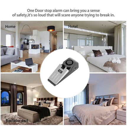Home Security Wedge Door Stop Alert Detection Device Intruder Alarm Wireless AU - Aimall