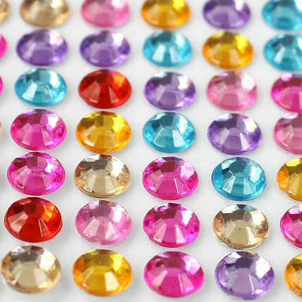 [504pcs] 6mm Acrylic Rhinestone Gems Self Adhesive Sticker Crystals Craft Decal - Aimall