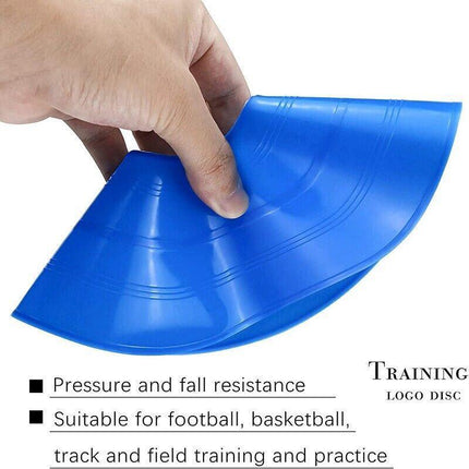 60 Pack Sports Training Discs Markers Cones Soccer Rugby Fitness Exercise - Aimall