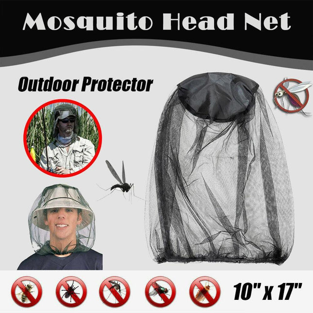 Mosquito Fly Head Net Outdoor Fishing Insect Mesh Hat Bee Bug Mozzie Protector - Aimall