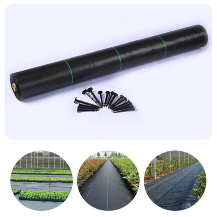 10/20/30/50/100M Weedmat Weed Control Mat Matting Woven Fabric Plant PE AU - Aimall