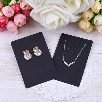 40PCS Jewellery Cardboard Display Cards Necklace Stud Earring Paper Holder 6*9CM - Aimall