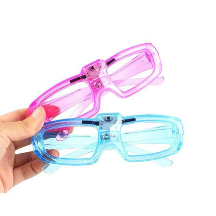 LED Glasses Light Up Shutter Shades Sunglasses Glow In The Dark Neon Party Toys - Aimall