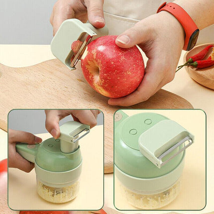 4 in 1 Mini Handheld Electric Vegetable Cutter Wireless Food Chopper Grinder AU - Aimall