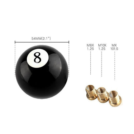 Black 8 Billiard Car Shift Knob Universal - Aimall