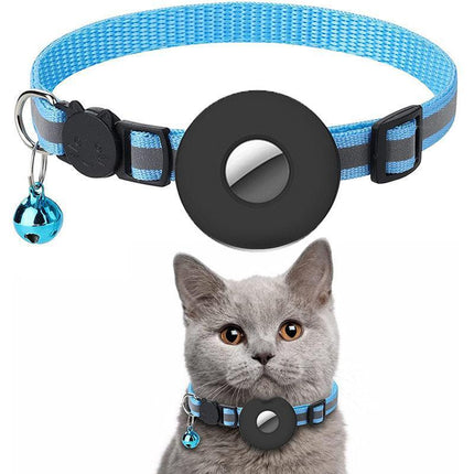Adjustable Cat Collar Reflective Small Pet Cat Collar Strap for Apple Air Tag AU - Aimall