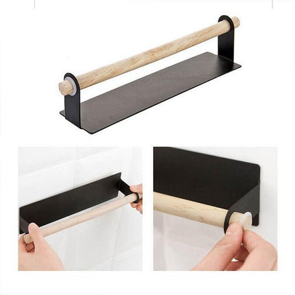 Under Cabinet Kitchen Roll Holder Paper Toilet Towel Storage Rack Self Adhesive - Aimall