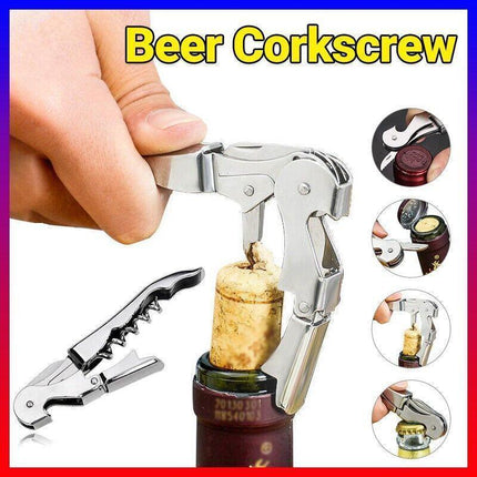 Waiters Friend Corkscrew Stainless Steel Wine Bottle Opener Screw Knife Bar AU - Aimall