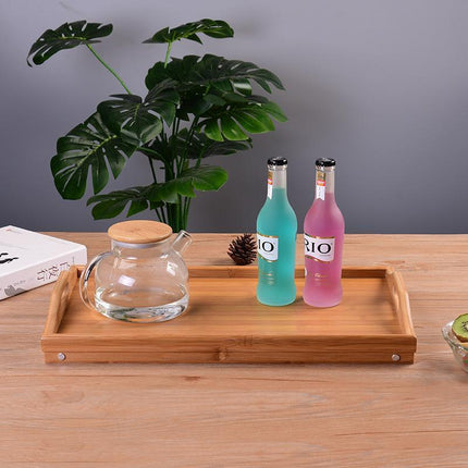 Wooden Bamboo Folding Tray BAMBOO FOLD UP LAP TRAY Tea Coffee Table Breakfast - Aimall