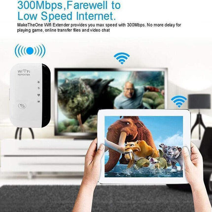 300 Mbps Wifi Extender Repeater Range Booster AP Router Wireless-N 802.11 AU - Aimall