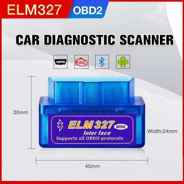 Bluetooth OBD2 ELM327 Car Scanner IOS & Android Diagnostic Auto Scan Tool OBDII - Aimall