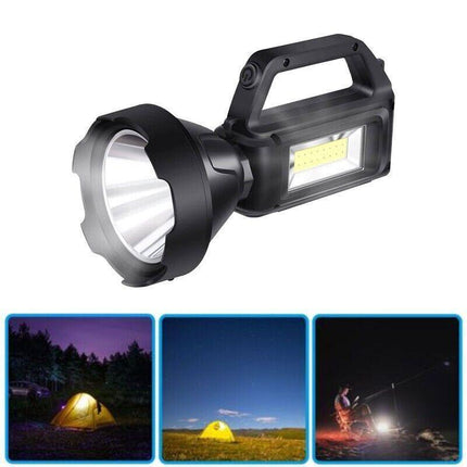 Solar LED Searchlight USB Rechargeable Spotlight Flashlight Torch Power Bank AU - Aimall