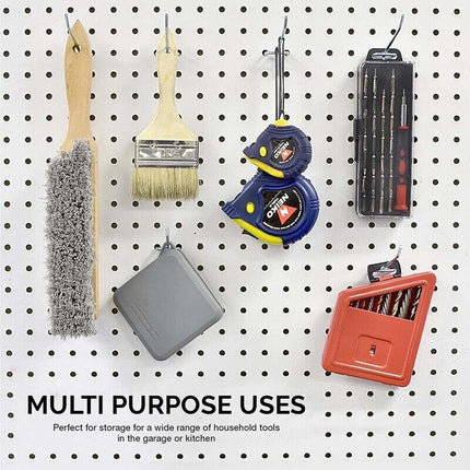 100x Pegboard Hooks Metal Panel Valcano Peg Board hook Steel 50 100 150 200 mm - Aimall