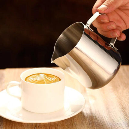 150-1000ML Stainless Steel Milk Coffee Jug Latte Espresso Frothing Scale Pitcher - Aimall