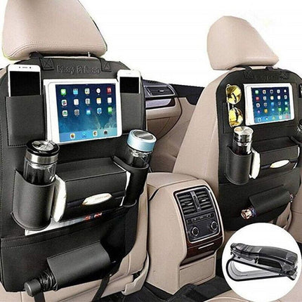 Car Seat Back Organiser Tidy Organizer Travel Kid Storage Bag Pocket Cup Holder - Aimall